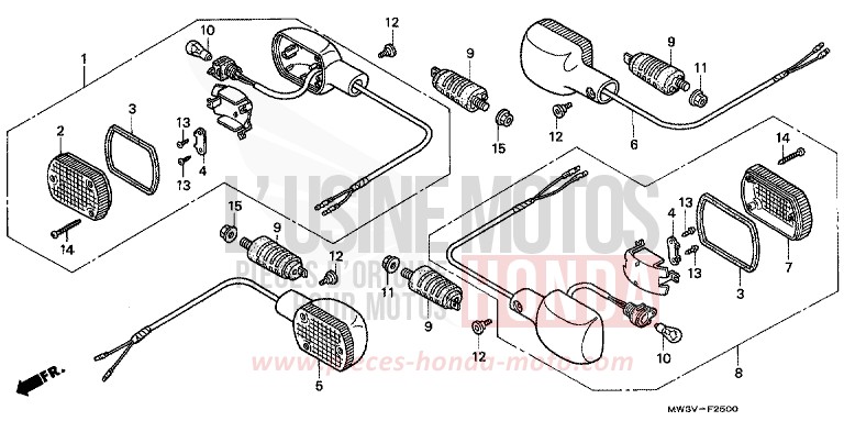 WINKER for CB Seven Fifty CANDY BLAZE ORANGE (YR196) from 1999